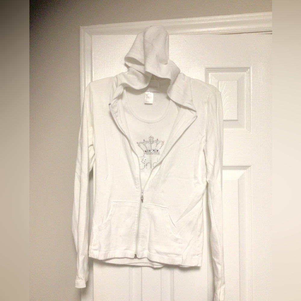 NWOT ~Bride Rhinestone Tank/Hoodie Set
